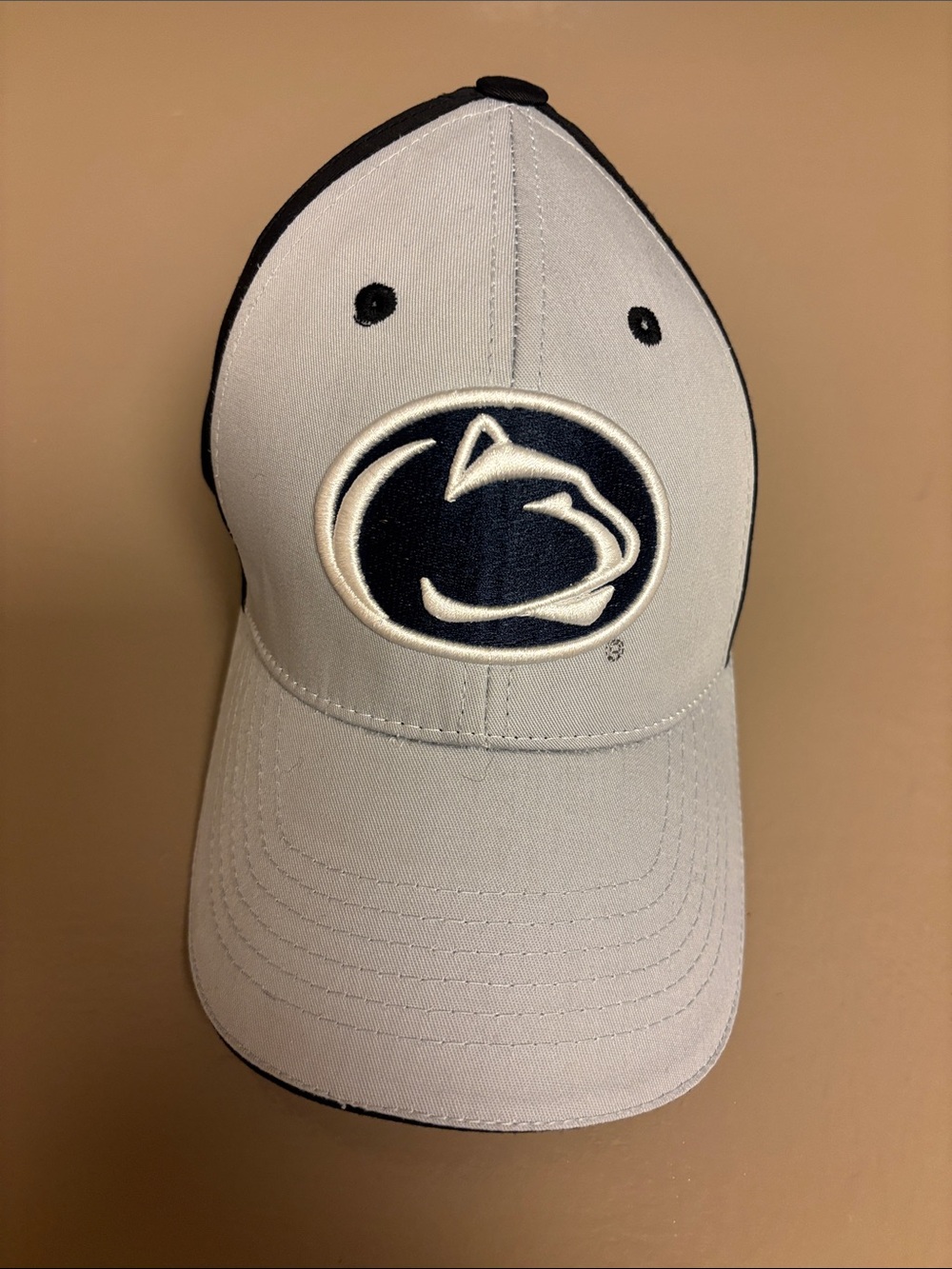 Gray and Navy Penn State Logo Baseball Cap
